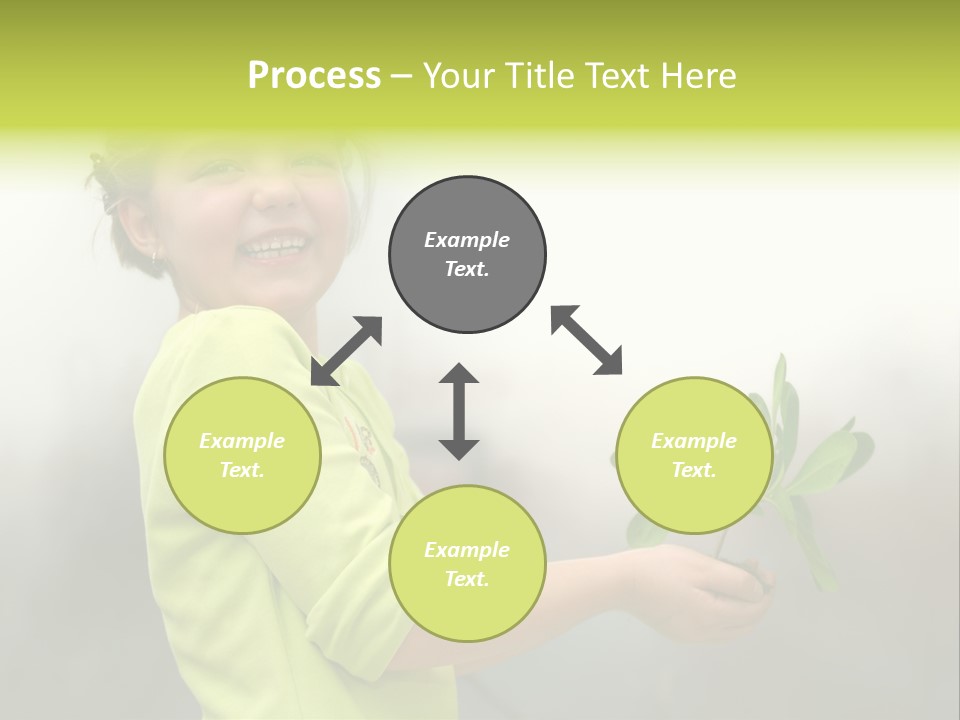 A Little Girl Holding A Plant With A Smile On Her Face PowerPoint Template