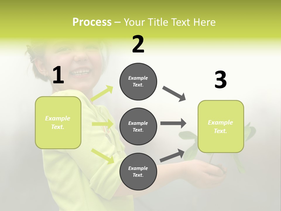 A Little Girl Holding A Plant With A Smile On Her Face PowerPoint Template