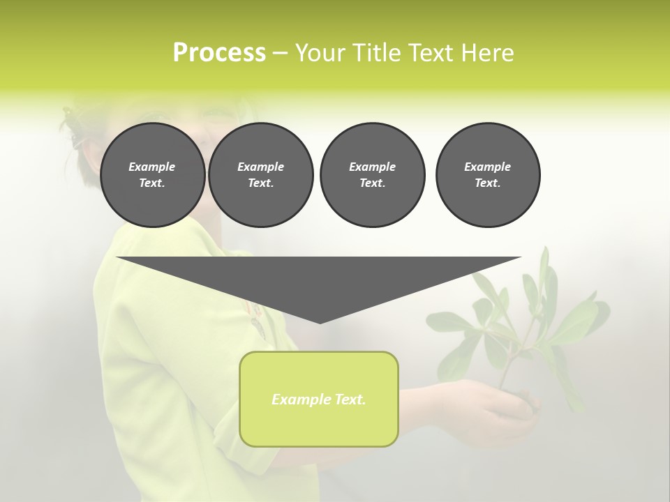 A Little Girl Holding A Plant With A Smile On Her Face PowerPoint Template