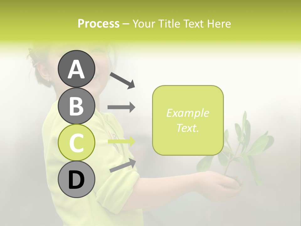 A Little Girl Holding A Plant With A Smile On Her Face PowerPoint Template