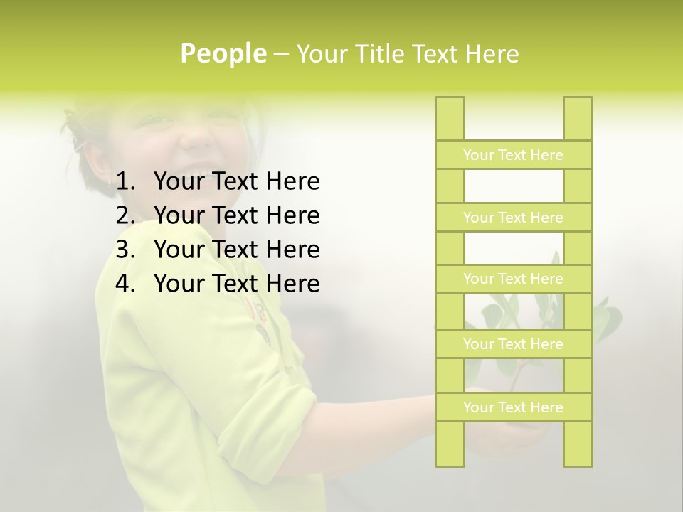 A Little Girl Holding A Plant With A Smile On Her Face PowerPoint Template