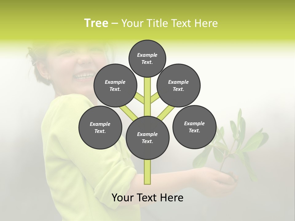 A Little Girl Holding A Plant With A Smile On Her Face PowerPoint Template
