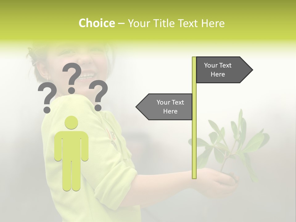 A Little Girl Holding A Plant With A Smile On Her Face PowerPoint Template
