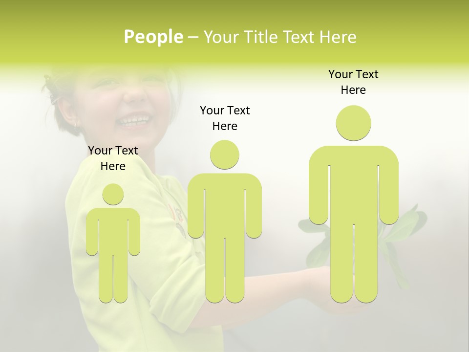 A Little Girl Holding A Plant With A Smile On Her Face PowerPoint Template