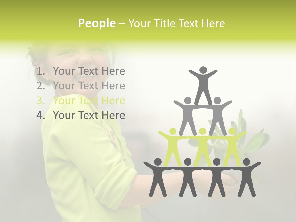 A Little Girl Holding A Plant With A Smile On Her Face PowerPoint Template