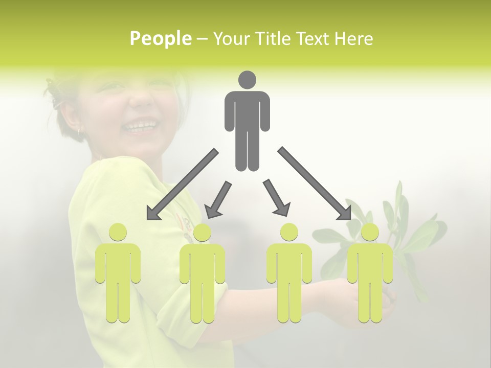 A Little Girl Holding A Plant With A Smile On Her Face PowerPoint Template