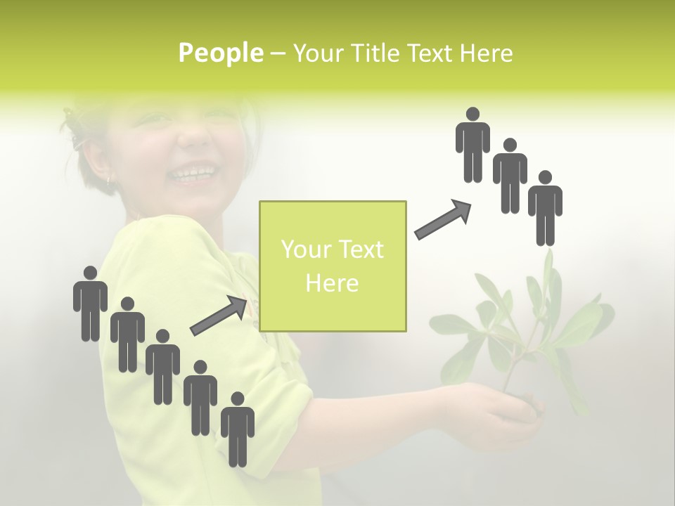 A Little Girl Holding A Plant With A Smile On Her Face PowerPoint Template