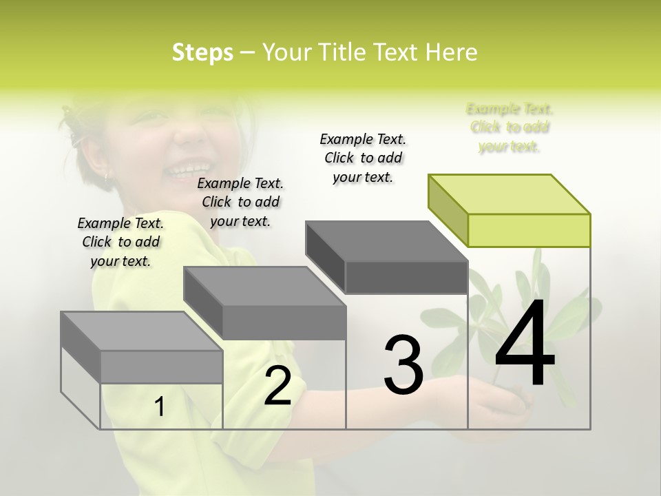 A Little Girl Holding A Plant With A Smile On Her Face PowerPoint Template