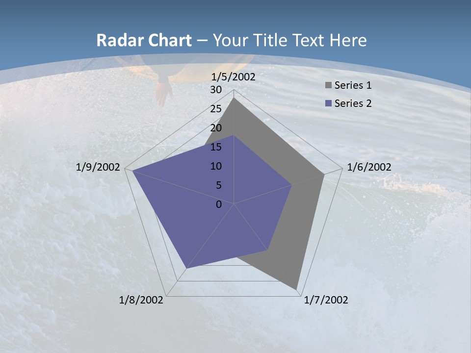 A Surfer Gets Air Above The Waves On The Coast Of California PowerPoint Template