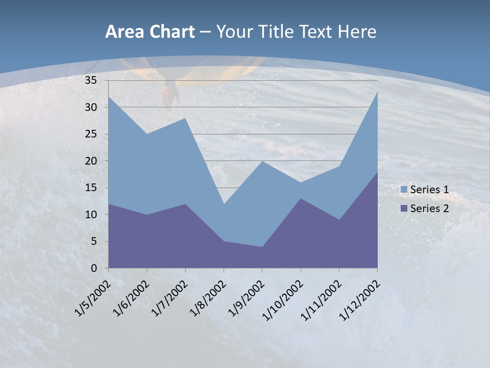A Surfer Gets Air Above The Waves On The Coast Of California PowerPoint Template