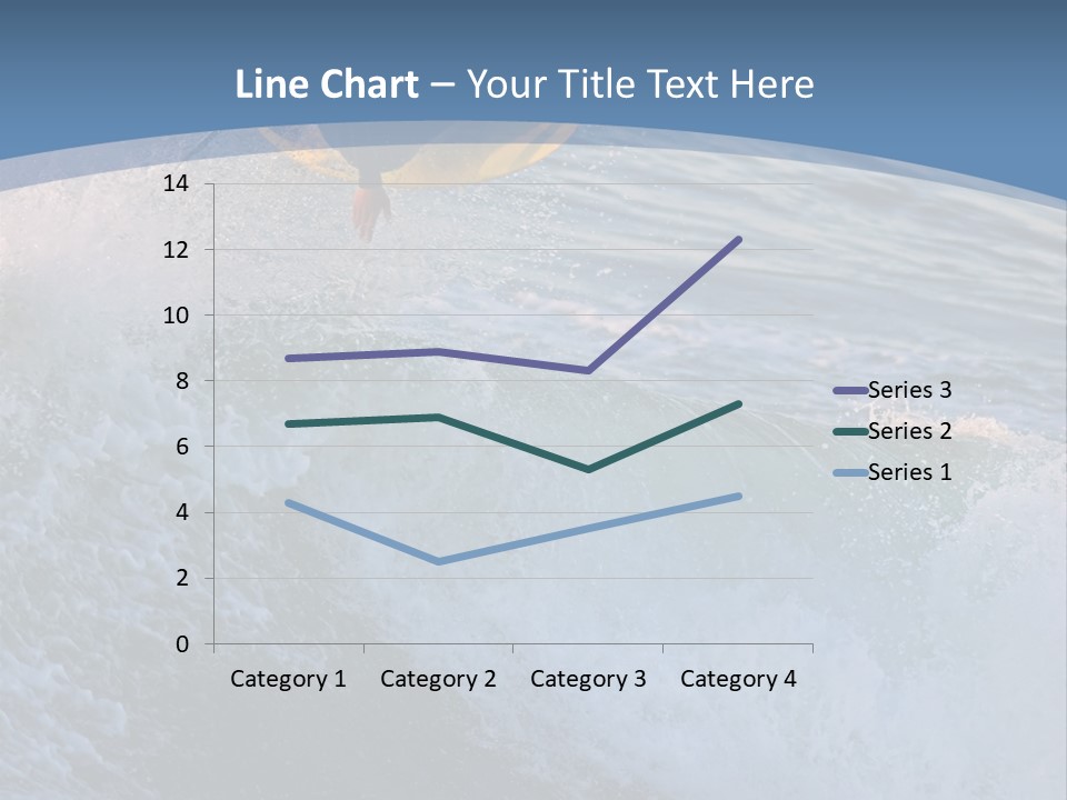 A Surfer Gets Air Above The Waves On The Coast Of California PowerPoint Template