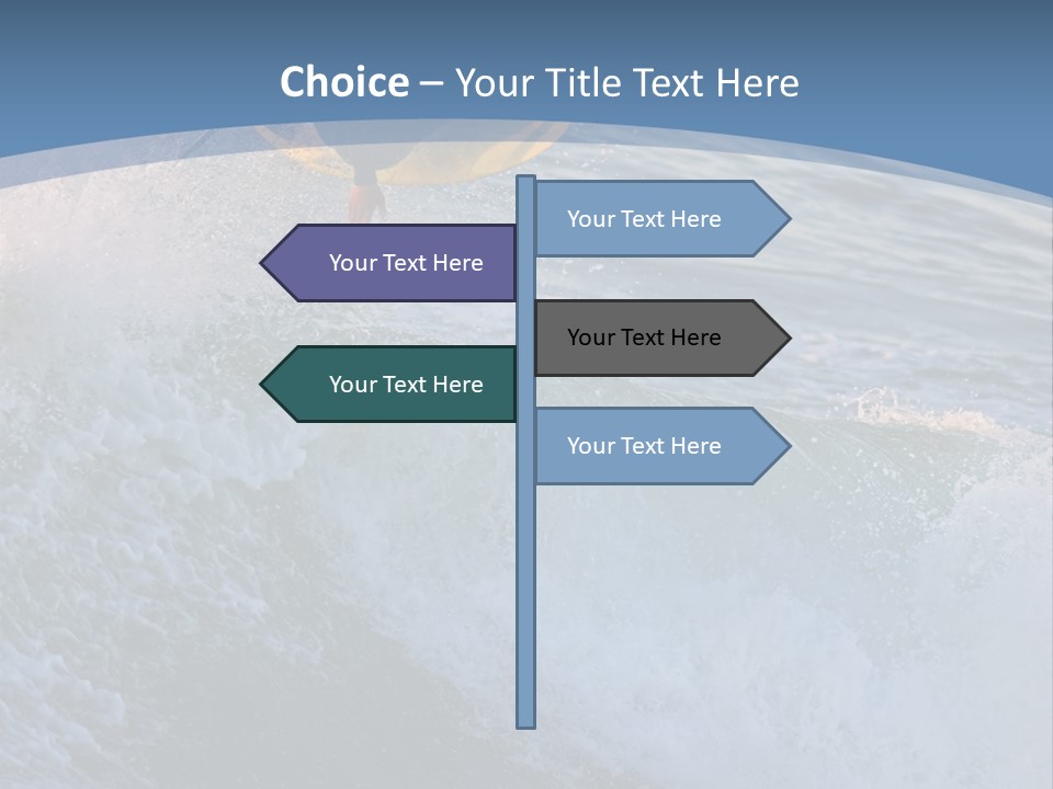 A Surfer Gets Air Above The Waves On The Coast Of California PowerPoint Template