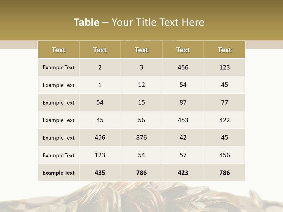 Coins And Plant, Isolated On White Background PowerPoint Template