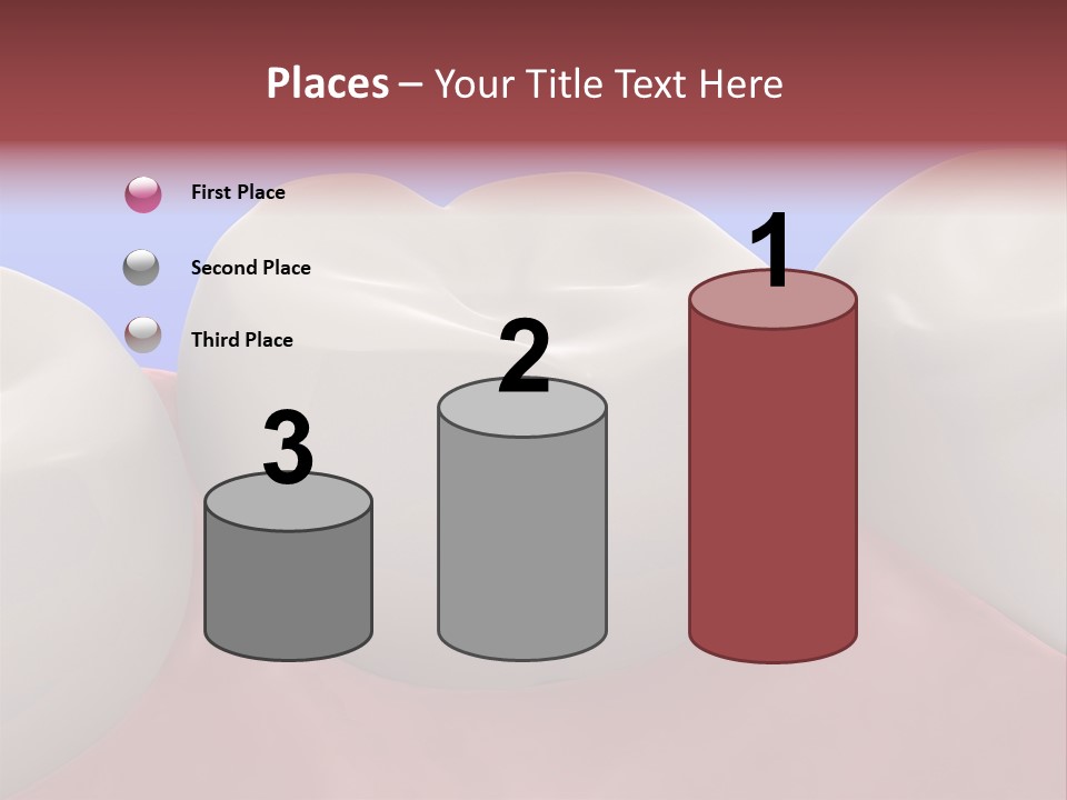 A Group Of Teeth On A Blue Background PowerPoint Template