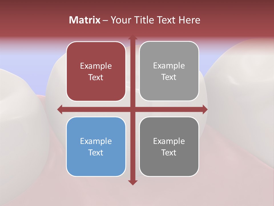 A Group Of Teeth On A Blue Background PowerPoint Template