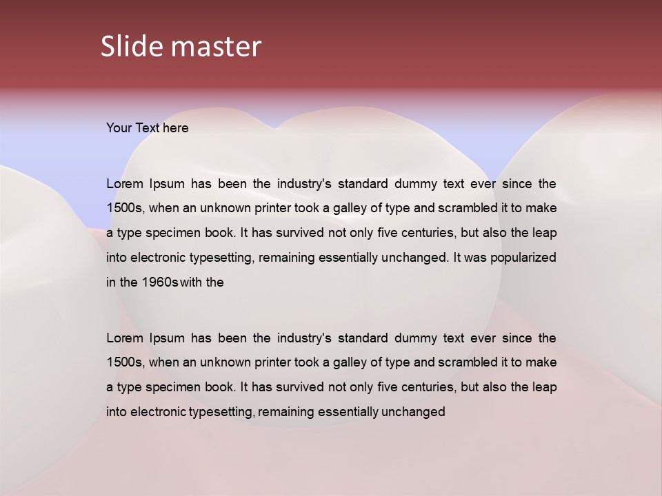 A Group Of Teeth On A Blue Background PowerPoint Template