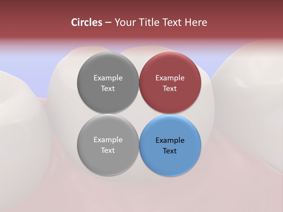 A Group Of Teeth On A Blue Background PowerPoint Template