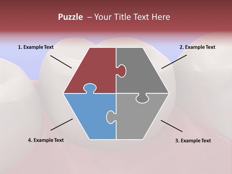 A Group Of Teeth On A Blue Background PowerPoint Template