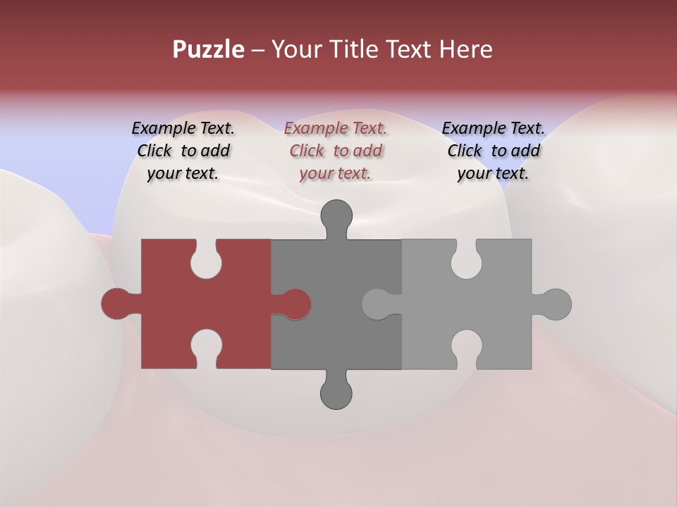 A Group Of Teeth On A Blue Background PowerPoint Template