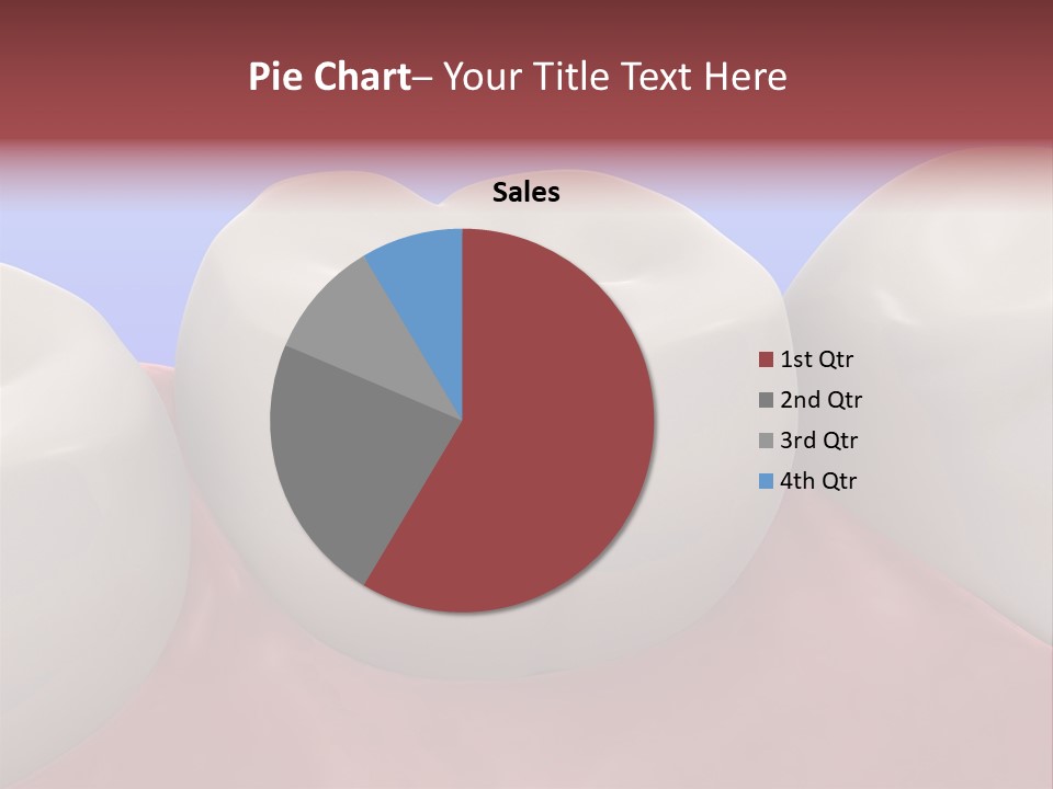 A Group Of Teeth On A Blue Background PowerPoint Template
