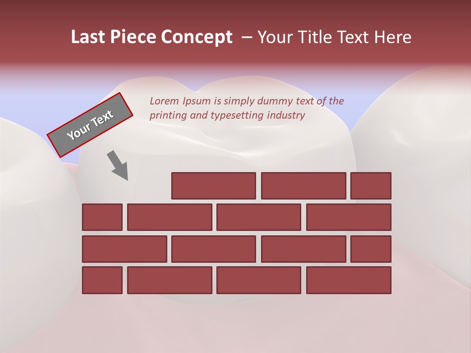 A Group Of Teeth On A Blue Background PowerPoint Template