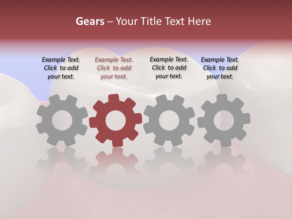 A Group Of Teeth On A Blue Background PowerPoint Template