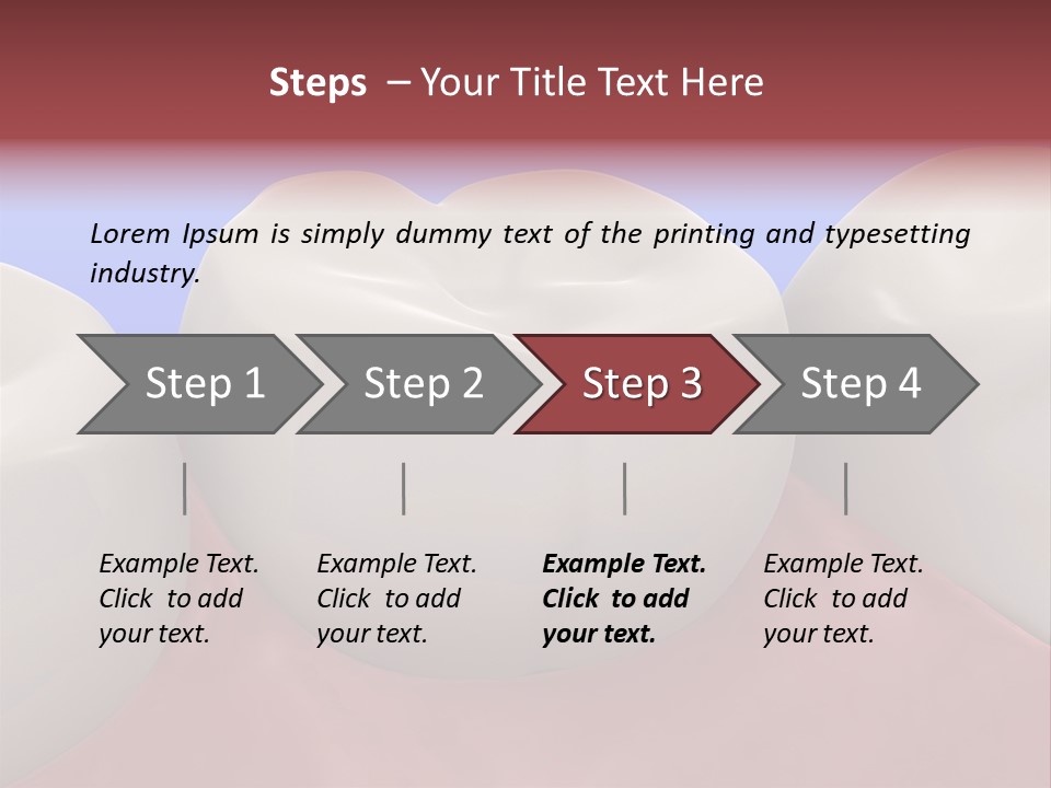 A Group Of Teeth On A Blue Background PowerPoint Template