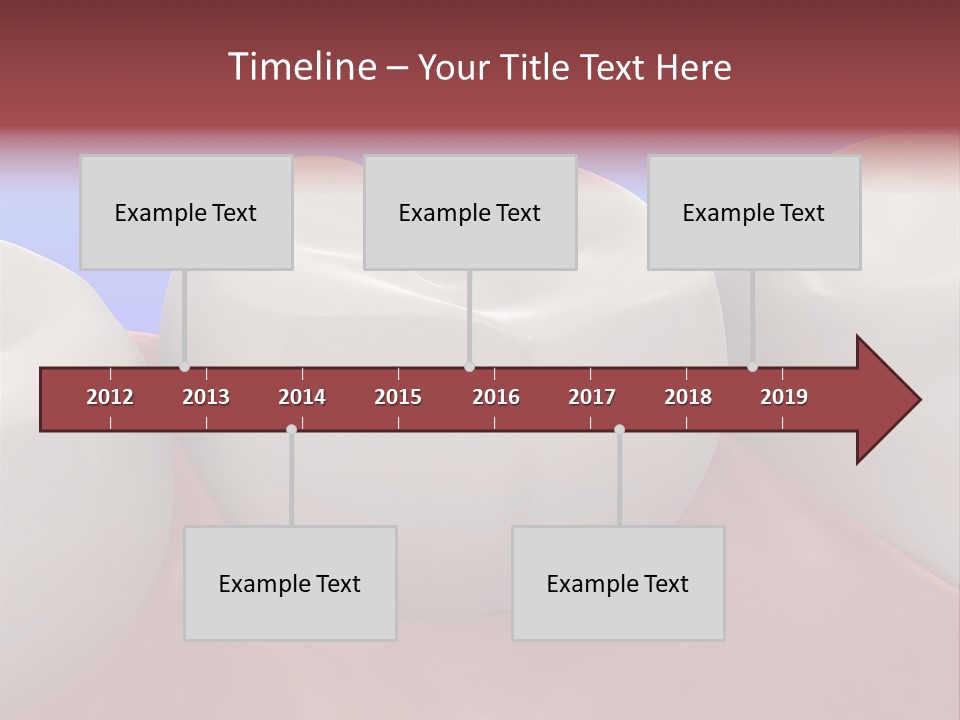 A Group Of Teeth On A Blue Background PowerPoint Template