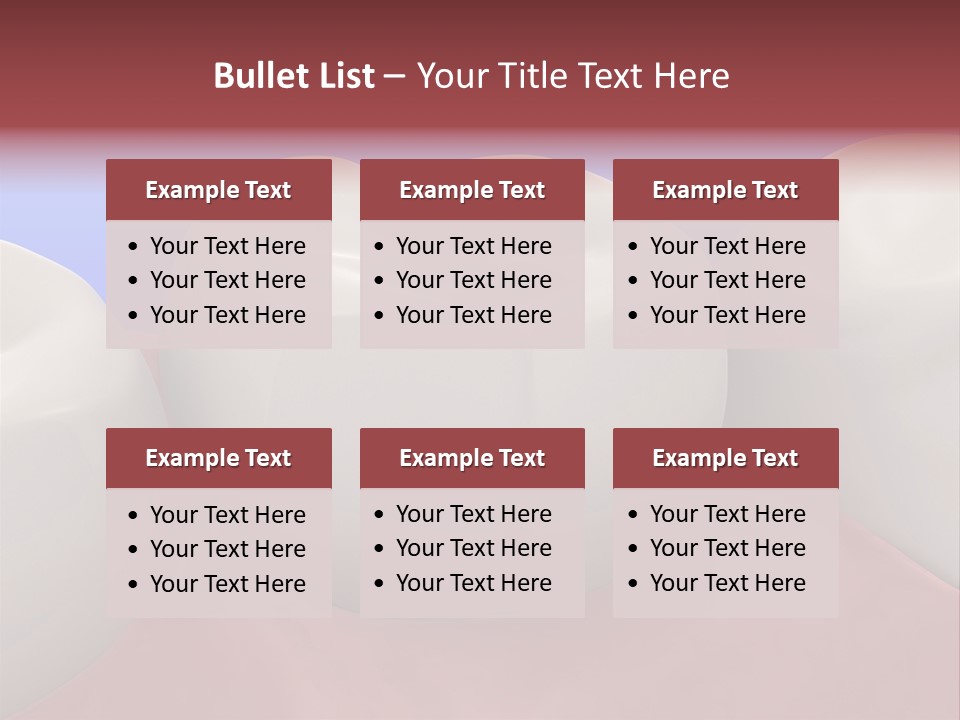 A Group Of Teeth On A Blue Background PowerPoint Template