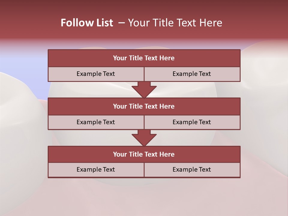 A Group Of Teeth On A Blue Background PowerPoint Template
