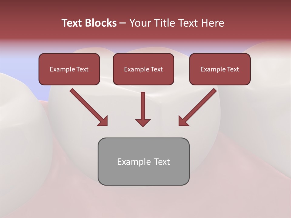 A Group Of Teeth On A Blue Background PowerPoint Template