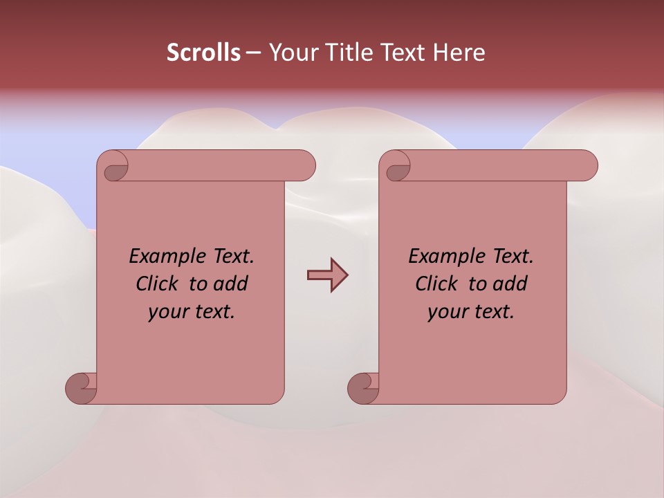 A Group Of Teeth On A Blue Background PowerPoint Template