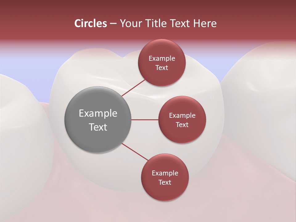 A Group Of Teeth On A Blue Background PowerPoint Template