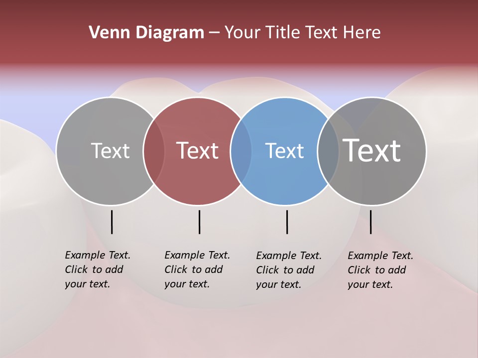 A Group Of Teeth On A Blue Background PowerPoint Template