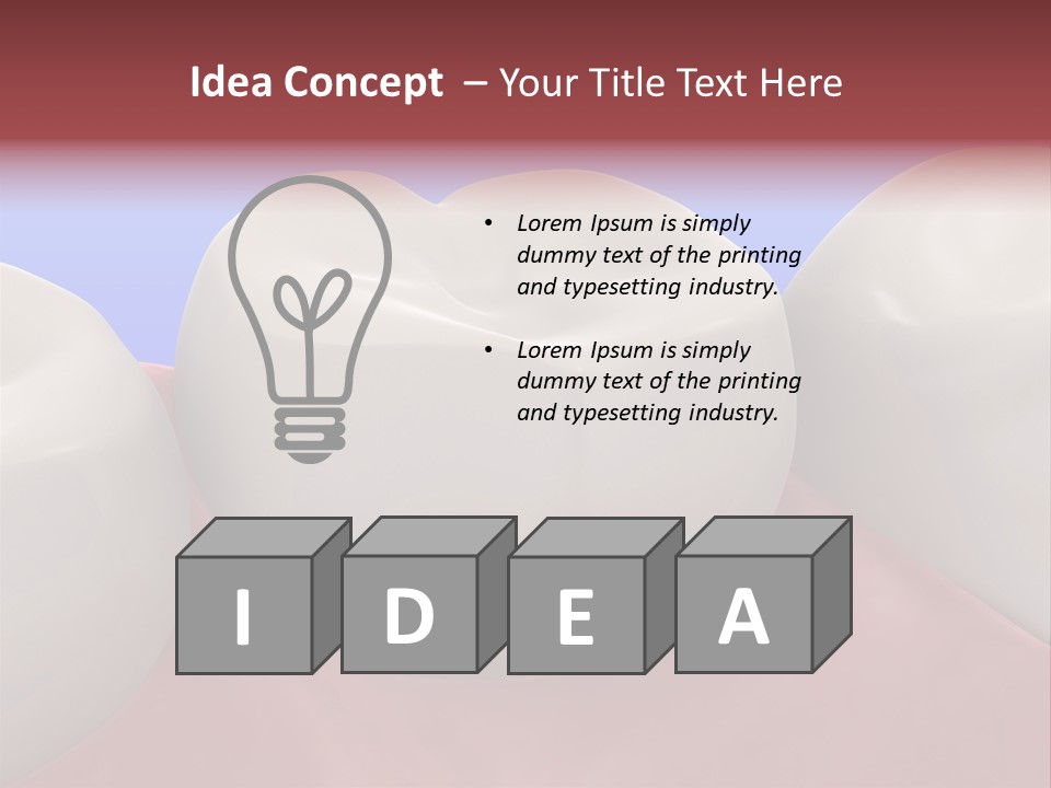 A Group Of Teeth On A Blue Background PowerPoint Template