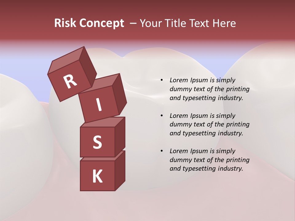 A Group Of Teeth On A Blue Background PowerPoint Template