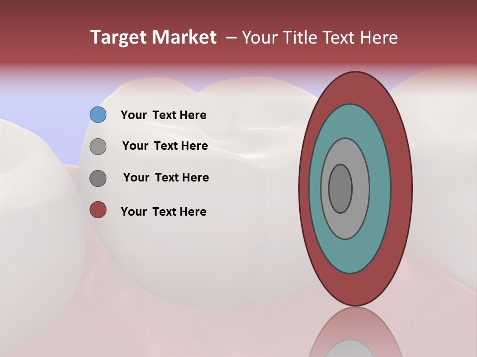 A Group Of Teeth On A Blue Background PowerPoint Template