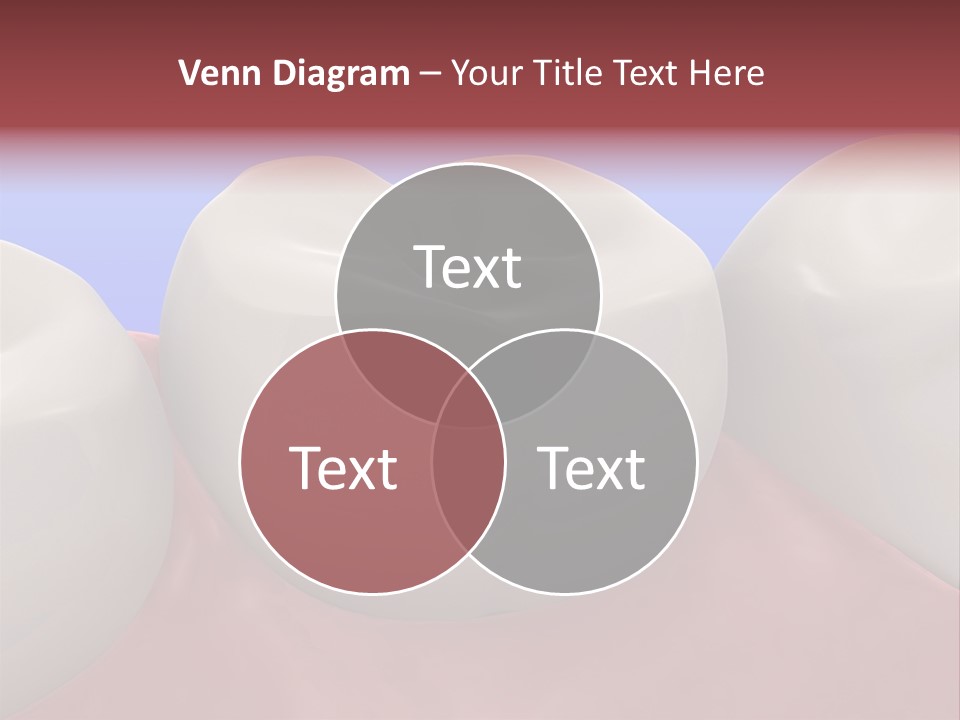 A Group Of Teeth On A Blue Background PowerPoint Template