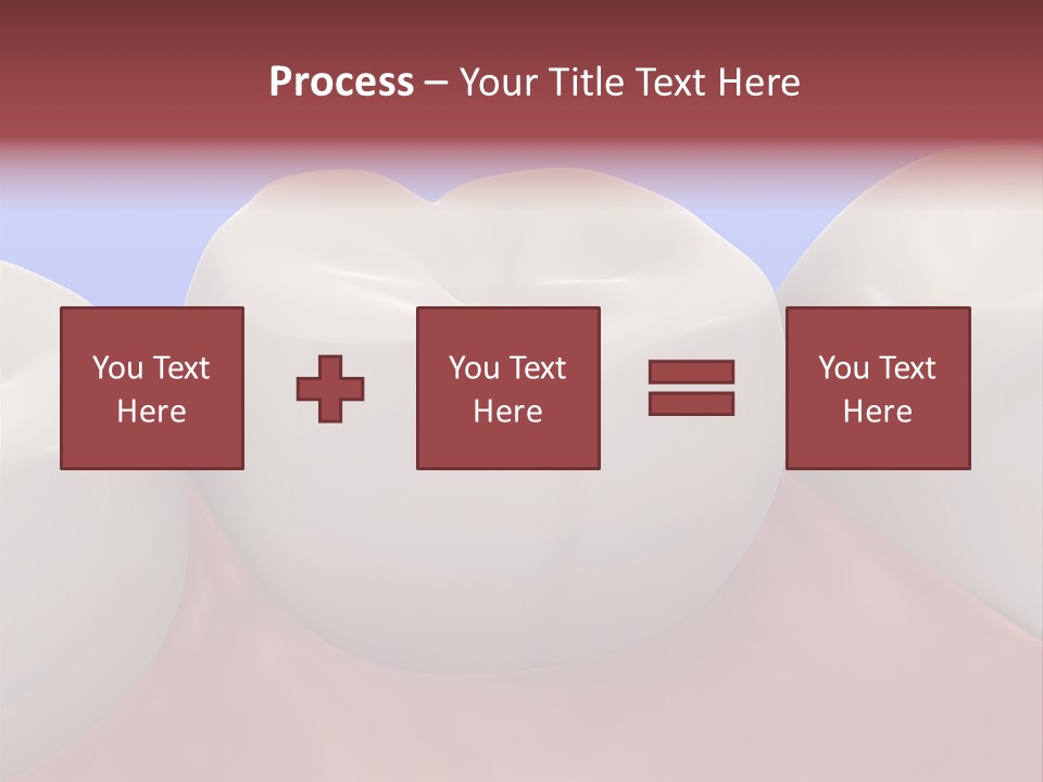 A Group Of Teeth On A Blue Background PowerPoint Template