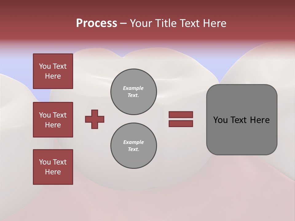 A Group Of Teeth On A Blue Background PowerPoint Template