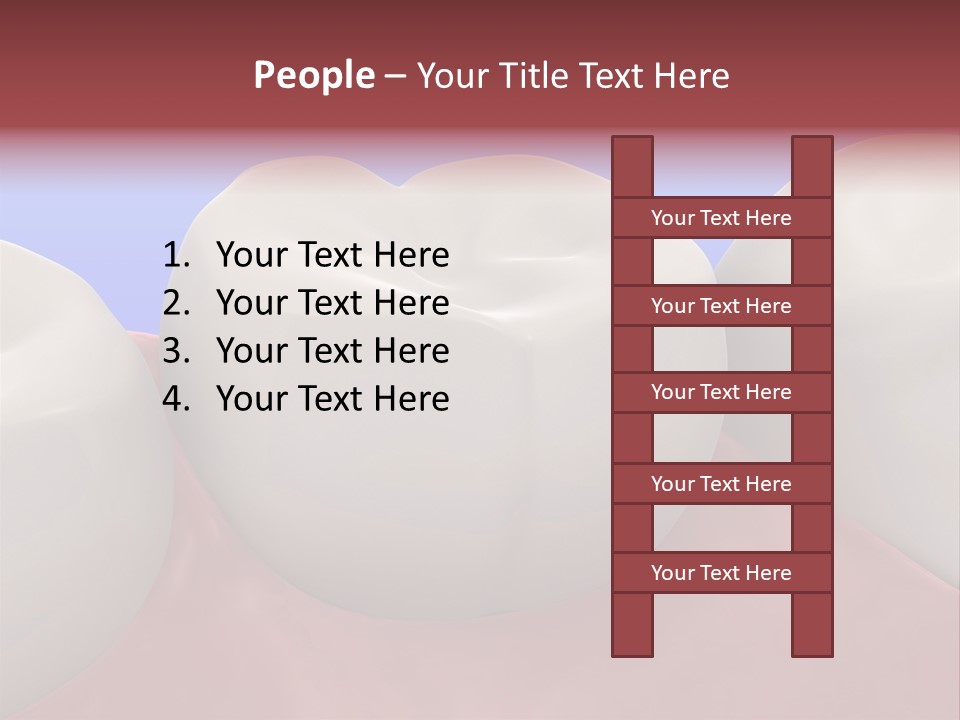 A Group Of Teeth On A Blue Background PowerPoint Template