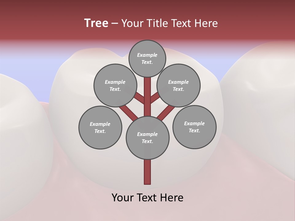 A Group Of Teeth On A Blue Background PowerPoint Template