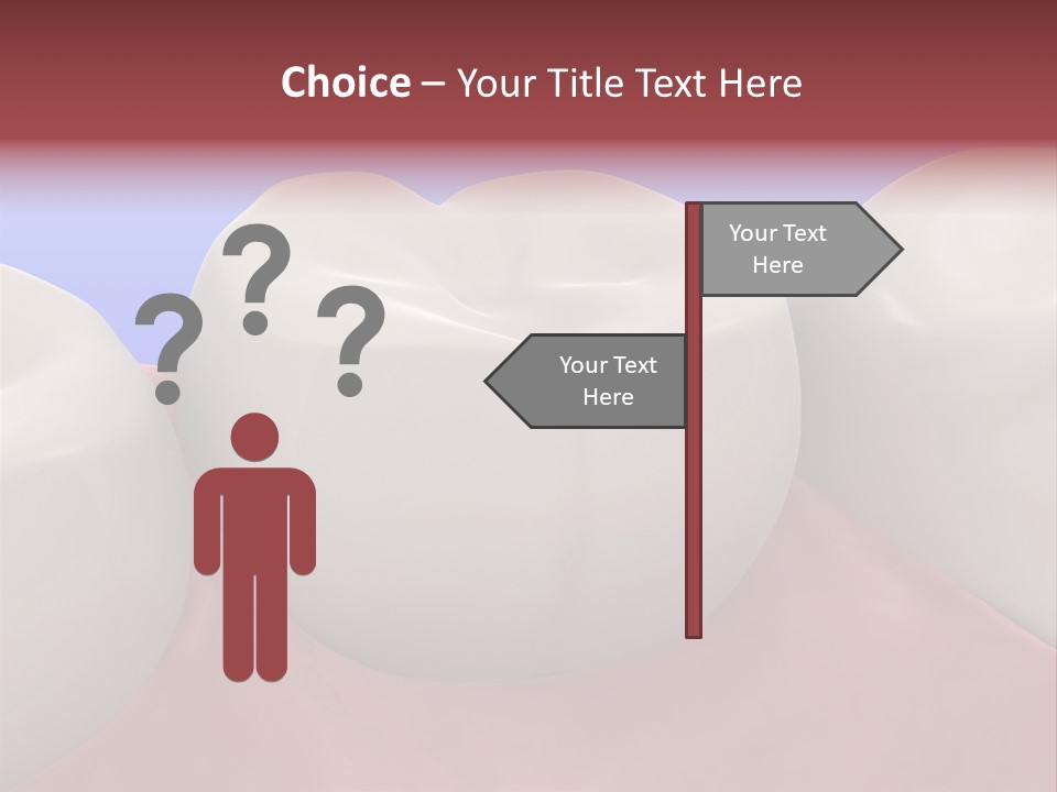 A Group Of Teeth On A Blue Background PowerPoint Template