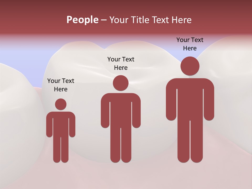 A Group Of Teeth On A Blue Background PowerPoint Template