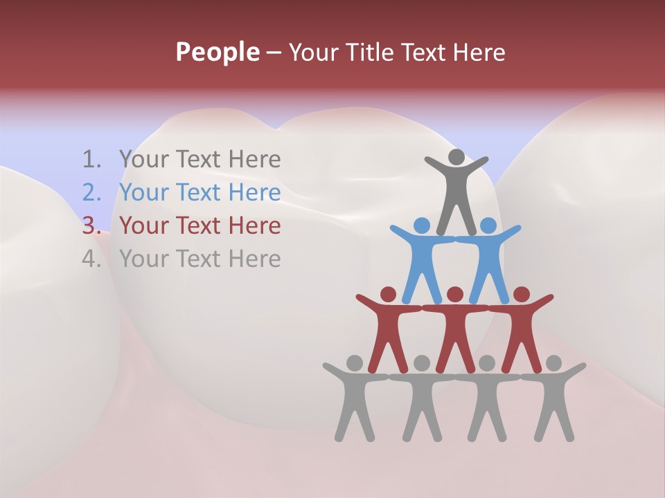 A Group Of Teeth On A Blue Background PowerPoint Template