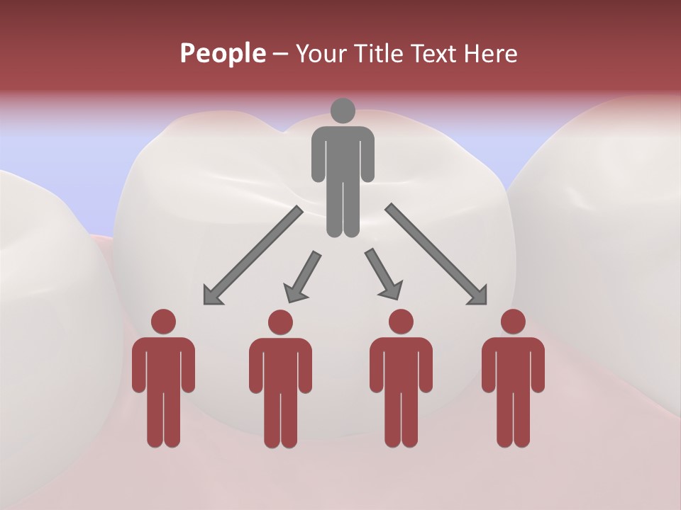 A Group Of Teeth On A Blue Background PowerPoint Template