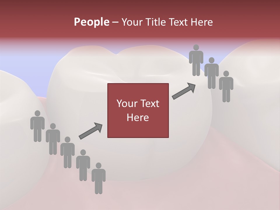 A Group Of Teeth On A Blue Background PowerPoint Template