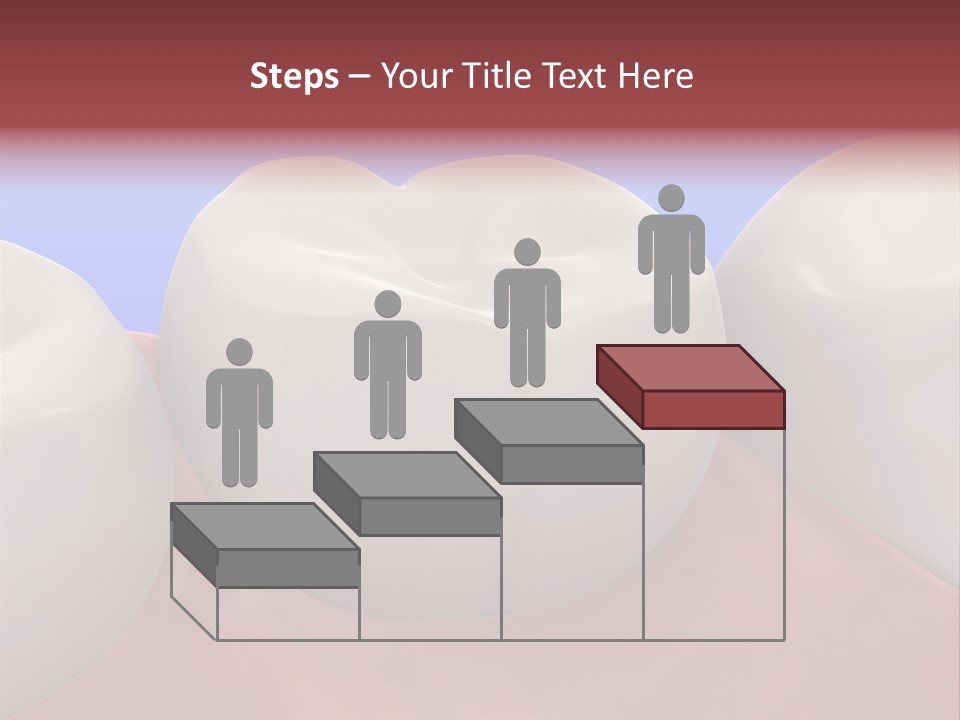 A Group Of Teeth On A Blue Background PowerPoint Template