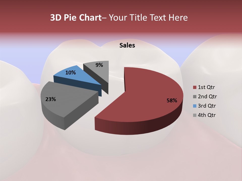 A Group Of Teeth On A Blue Background PowerPoint Template