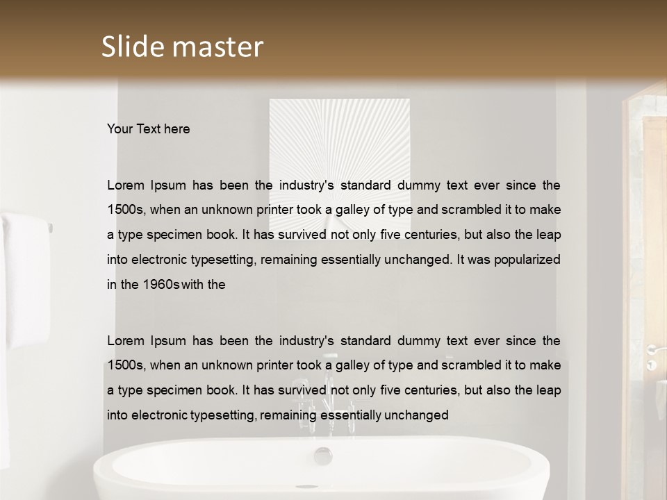 White Bathtub PowerPoint Template